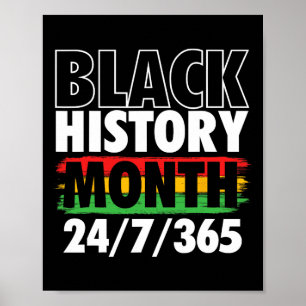 Poster Mois de l'histoire des Noirs - Jour de Mlk Racines