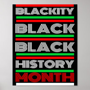 Poster Mois de l'histoire des Noirs Mélanine Afro-América