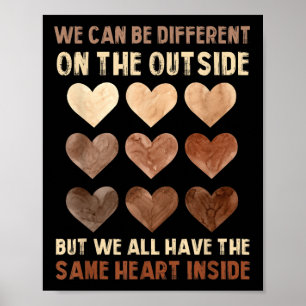 Poster Mois de l'histoire des Noirs Même coeur dans la fi
