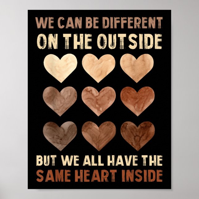 Poster Mois de l'histoire des Noirs Même coeur dans la fi (Devant)