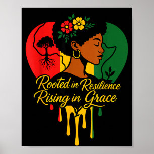 Poster Mois de l'histoire des Noirs patrimoine afro-améri