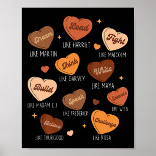 Poster Mois de l'histoire des Noirs Rêve comme Martin Dir