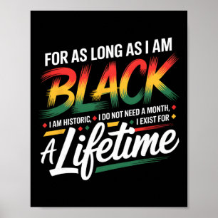 Poster Mois de l'histoire des Noirs Tant que je suis Noir