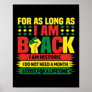Poster Mois de l'histoire des Noirs Tant que je suis Noir
