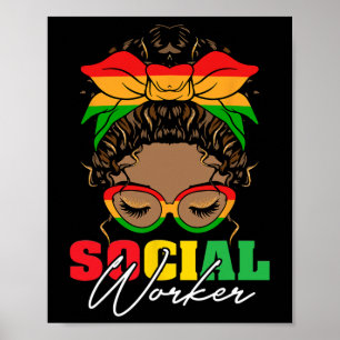 Poster Mois de l'histoire des Noirs Travailleur social Tr