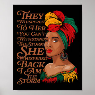 Poster Mois de l'Histoire Noire Africaine Femme Afro Ils 