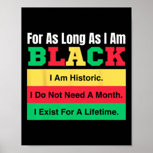 Poster Mois De L'Histoire Noire Aussi Longtemps Que Je Su