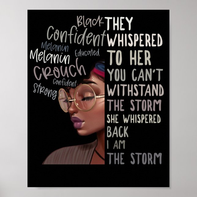 Poster Mois De L'Histoire Noire Je Suis La Tempête Forte  (Devant)