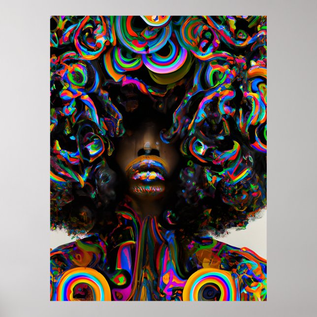 Poster Mois de l'histoire noire Melanin Girl Magic Queen  (Devant)
