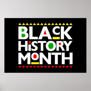 Poster Mois de l'histoire noire Melanin Hommes Femmes Enf