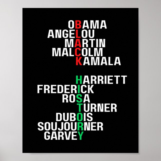 Poster Mois de l'histoire noire Melanin King Reine Sista  (Devant)