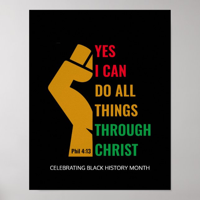 Poster Mois de l'histoire noire OUI JE PEUX Christian (Devant)