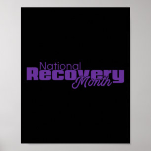Poster Mois de récupération - Logo violet