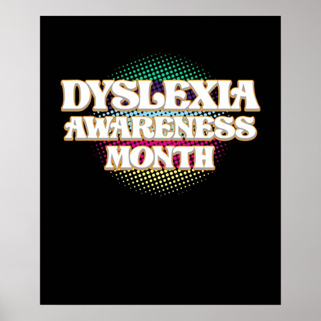 Poster Mois de sensibilisation à la dyslexie Octobre Thér (Devant)
