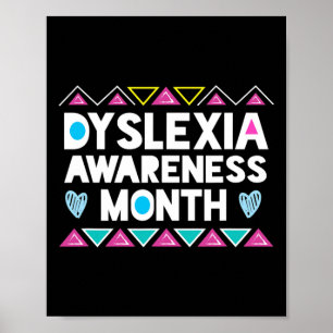 Poster Mois de sensibilisation à la dyslexie Produit Dysl