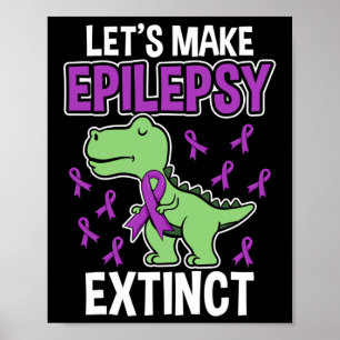 Poster Mois de sensibilisation à l'épilepsie T-rex éteint