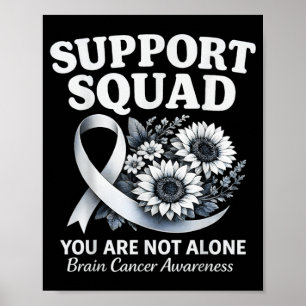 Poster Mois de sensibilisation au cancer du cerveau Ruban