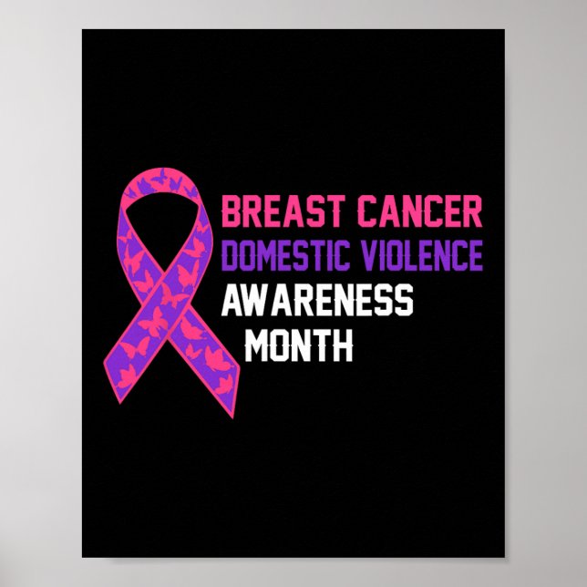 Poster Mois De Sensibilisation Au Cancer Et À La Violence (Devant)