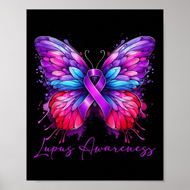 Poster Mois de sensibilisation au lupus papillon (Devant)