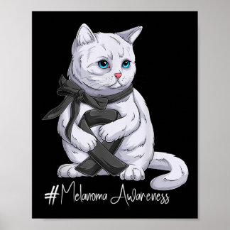 Poster Mois de sensibilisation au mélanome Chat noir au r