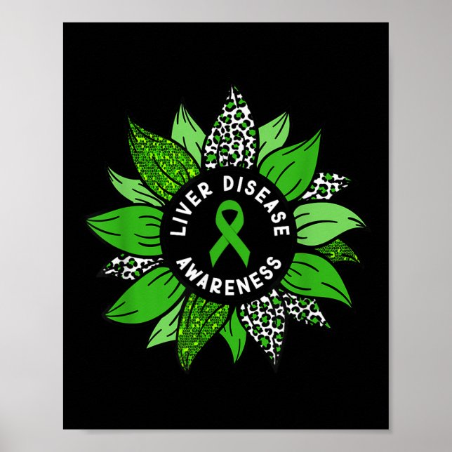 Poster Mois de sensibilisation aux maladies du foie Fleur (Devant)