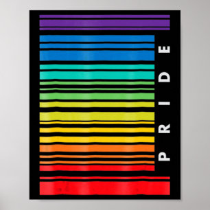 Poster Mois de sensibilisation LGBT Code barre Pride Pans