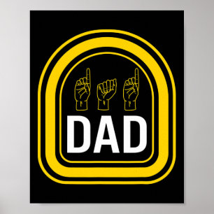 Poster Mois de sensibilisation Papa Asl Fête des pères Ca