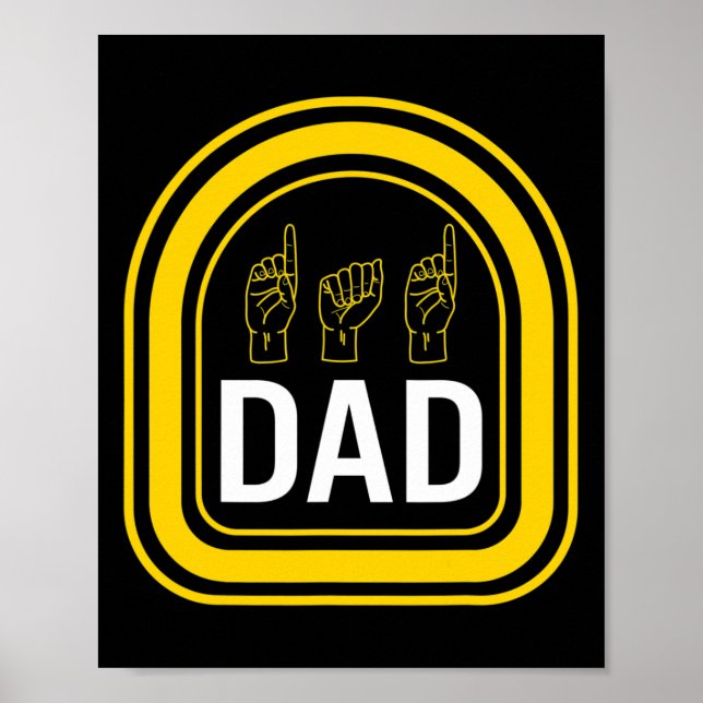 Poster Mois de sensibilisation Papa Asl Fête des pères Ca (Devant)