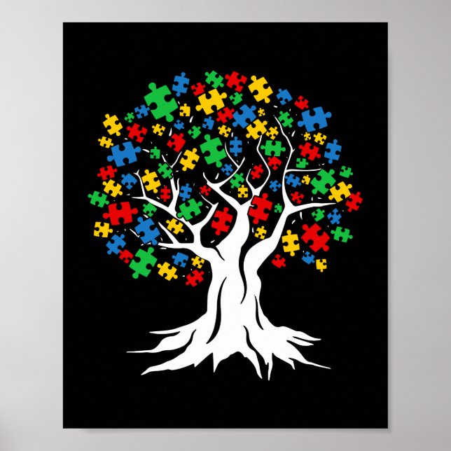 Poster Mois De Sensibilisation sur l'autisme De L'Arbre D (Devant)