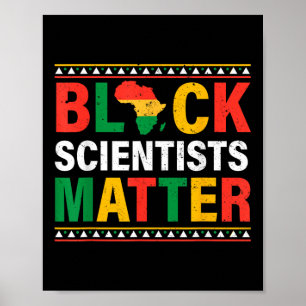 Poster Mois drôle de l'histoire noire Scientifiques noirs