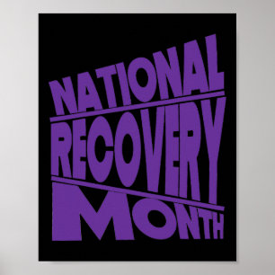 Poster Mois national de récupération Conception de la typ