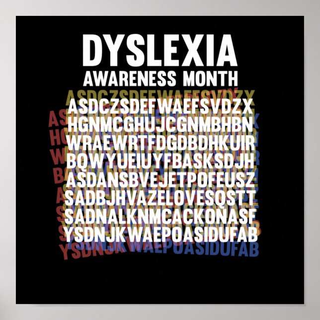 Poster Mois national de sensibilisation à la dyslexie Oct (Devant)