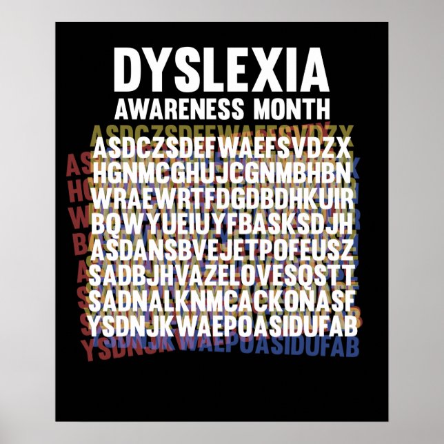 Poster Mois national de sensibilisation à la dyslexie Oct (Devant)