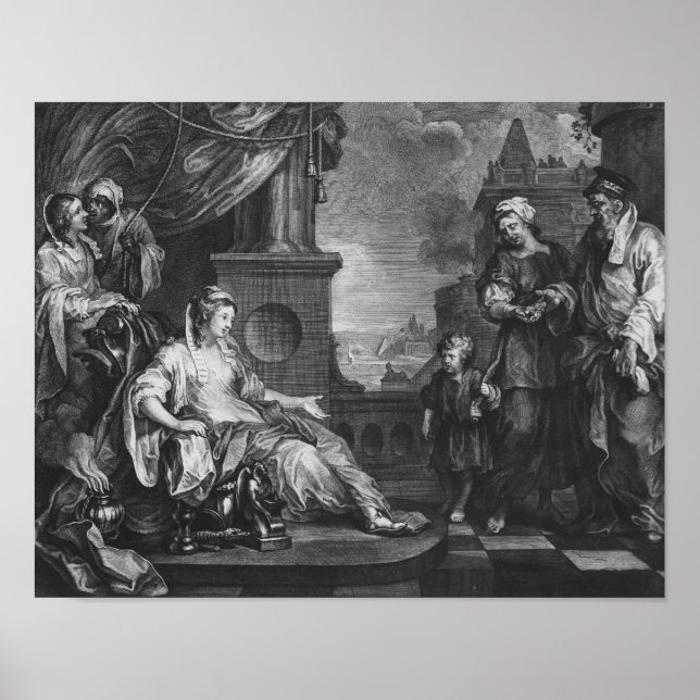 Poster Moïse amena à la Fille de Pharoah, vers 1752 (Devant)