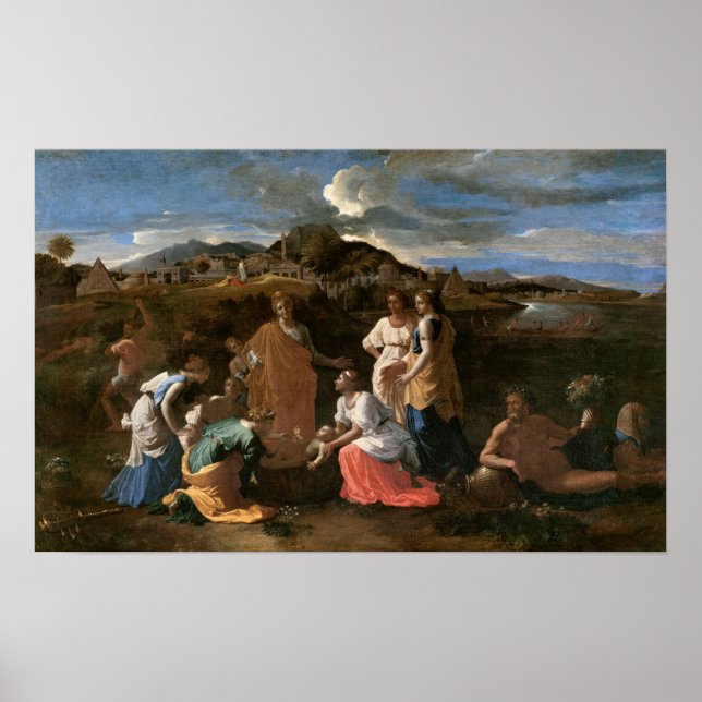 Poster Moïse Secouru de l'Eau, 1647 (Devant)