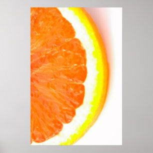 Poster Moitié d'une tranche orange