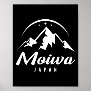Poster Moiwa Japon Station de ski Ski Snowboard