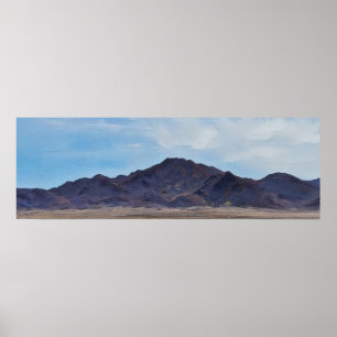 Poster Mojave Valley et Mountain Range Impressionniste Ar