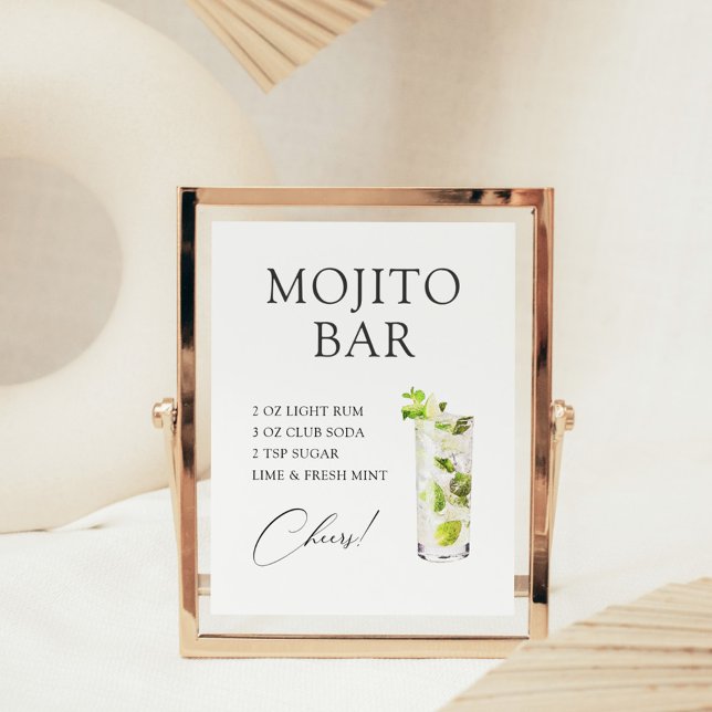 Poster Mojito Cocktail Bar Recette (Créateur téléchargé)