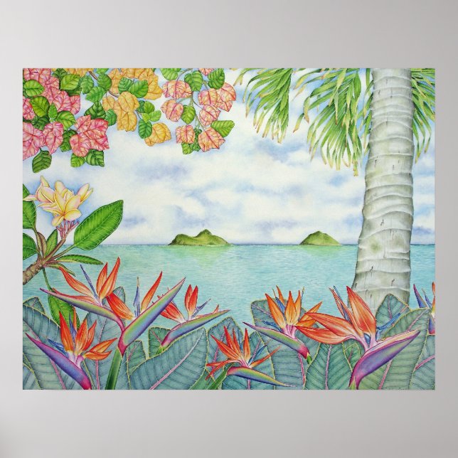 Poster Mokuluas, Hawaï (Devant)