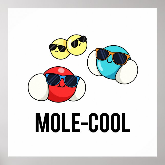 Poster Mole-Cool Funny Molecule Pun (Devant)