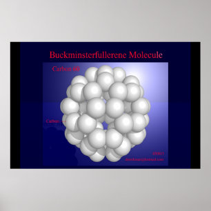 Poster Molécule Buckminsterfullerène (impression)
