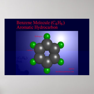Poster Molécule de benzène (imprimer)