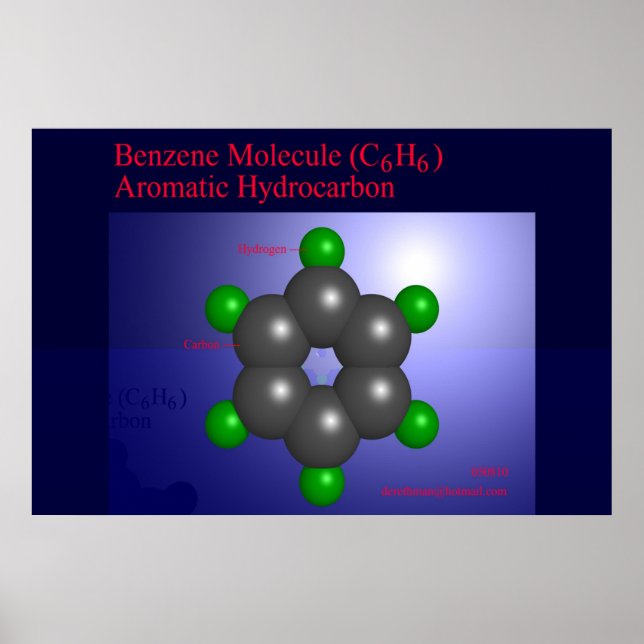 Poster Molécule de benzène (imprimer) (Devant)