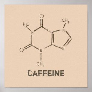 Poster Molécule de caféine