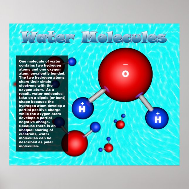 Poster Molécules d'eau (Devant)