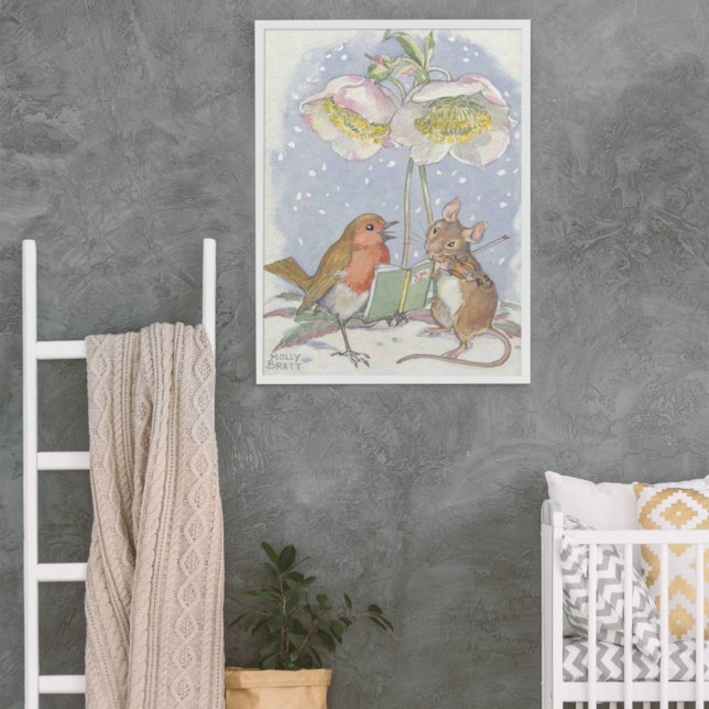 Poster Molly Brett chantant Red Robin Mouse Violon (Créateur téléchargé)