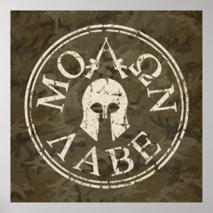 Poster Molon Labe, viennent les prendre