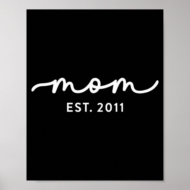 Poster Mom Est 2011 Mom D Mother’s Day Ized  (Devant)