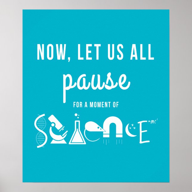 Poster Moment of Science Turquoise (Devant)